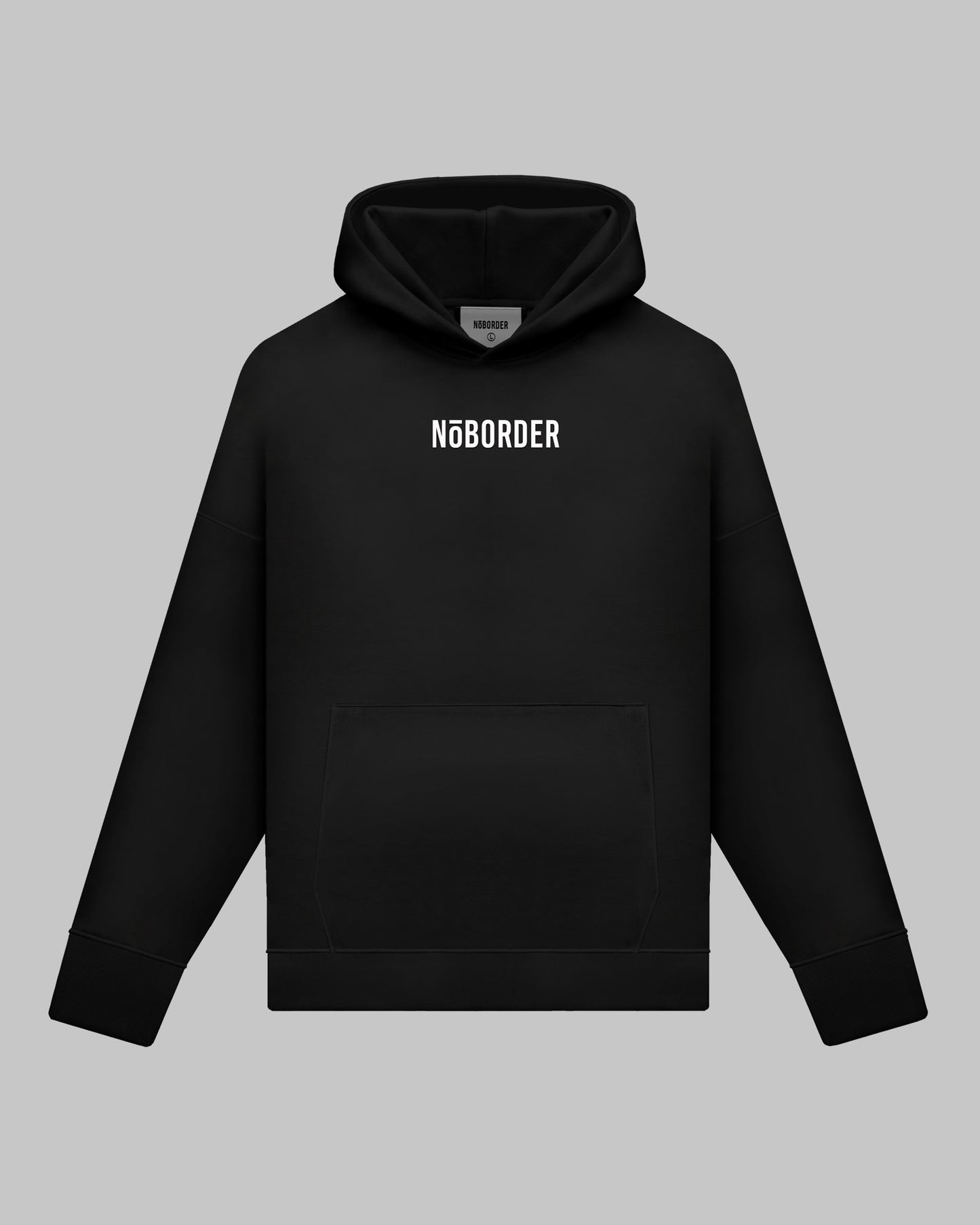 “NOBORDER” HOODIE / BLACK