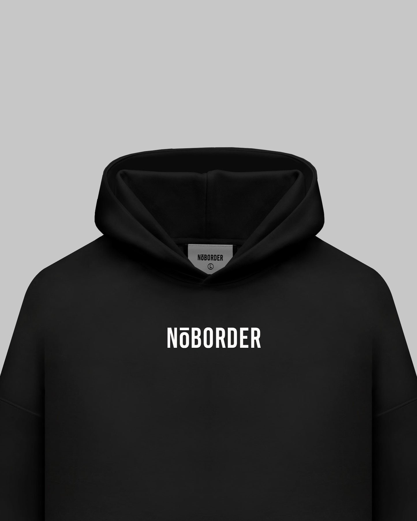 “NOBORDER” HOODIE / BLACK