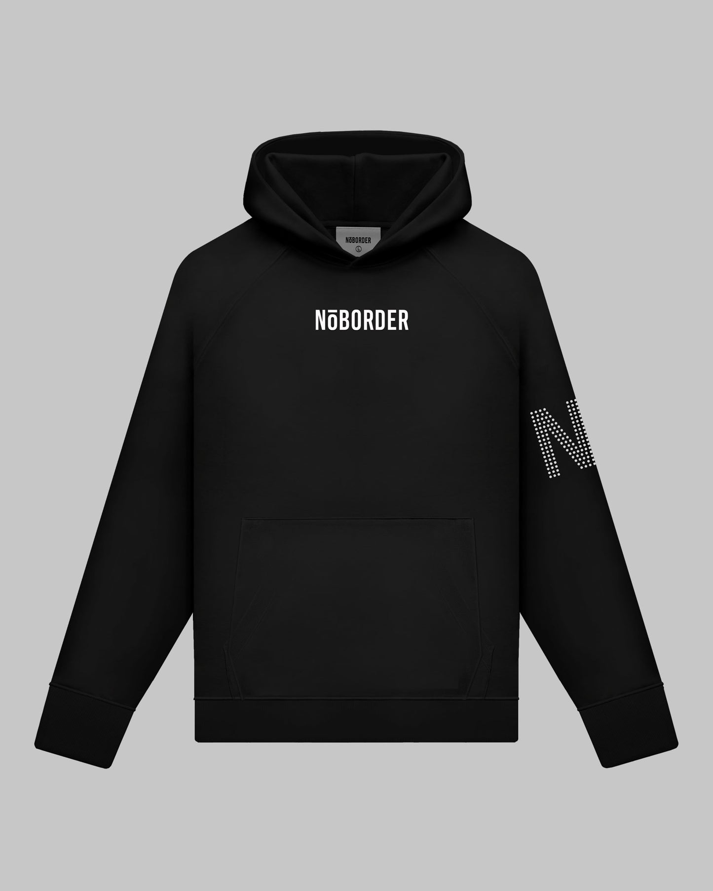 “NOBORDER” NO LOGO HOODIE / BLACK