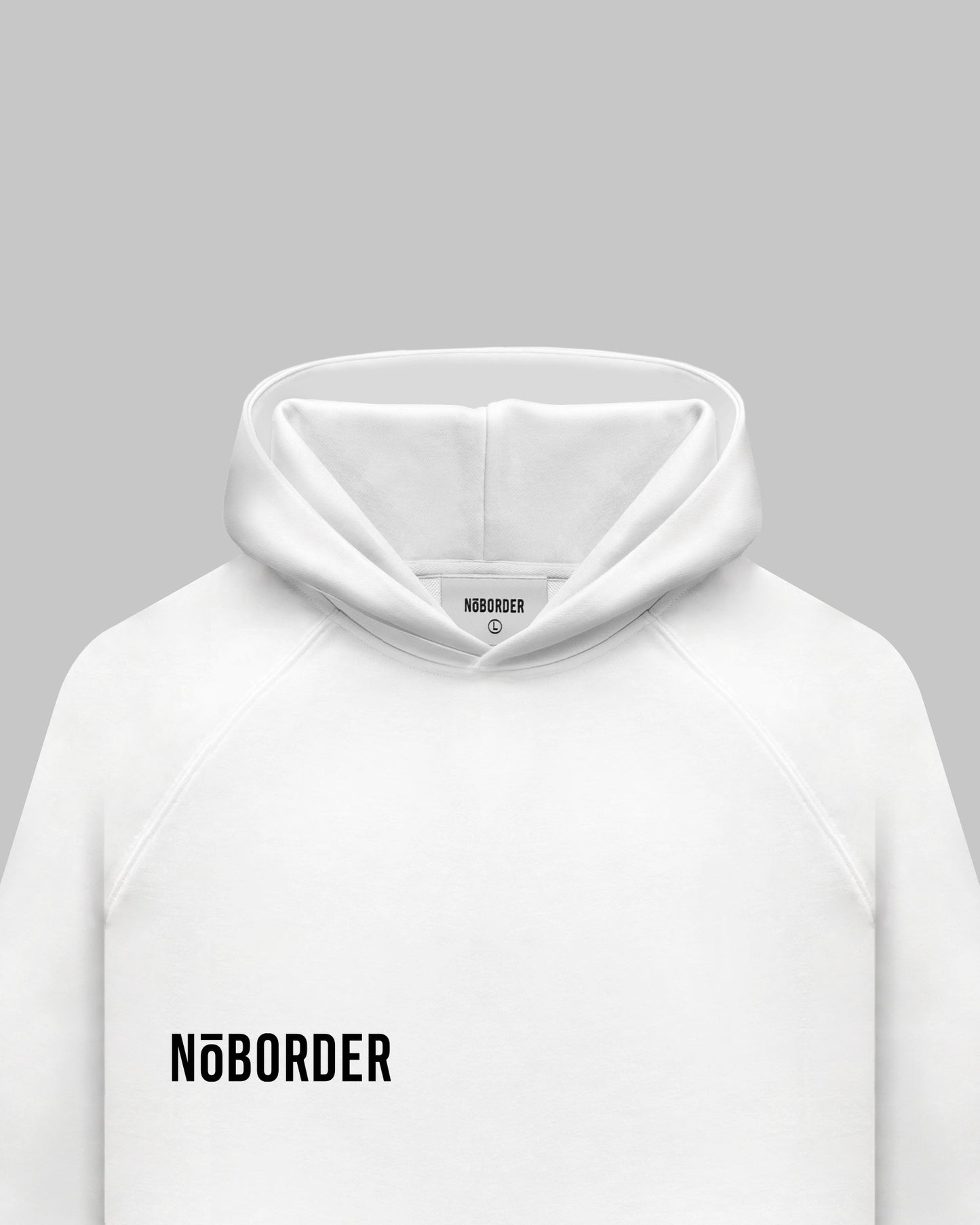 “NOBORDER” HOODIE / WHITE