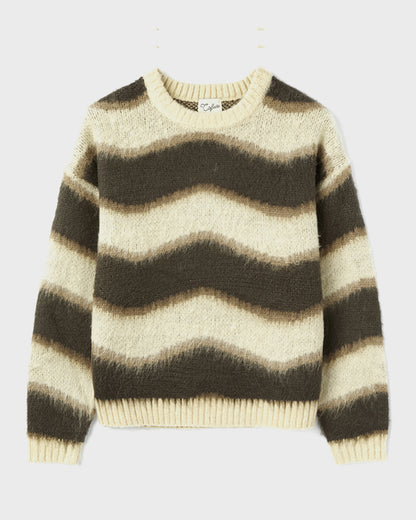 “COFWI” SUNNY WAVE STRIPE KNIT / BEIGE