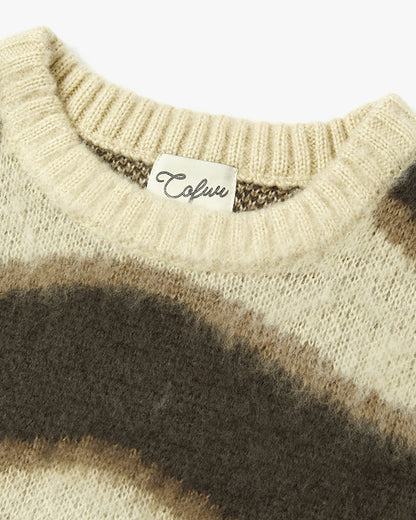 “COFWI” SUNNY WAVE STRIPE KNIT / BEIGE