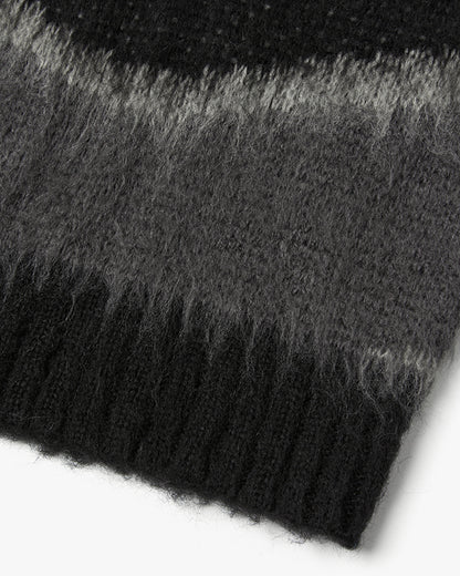 “COFWI” SUNNY WAVE STRIPE KNIT / BLACK