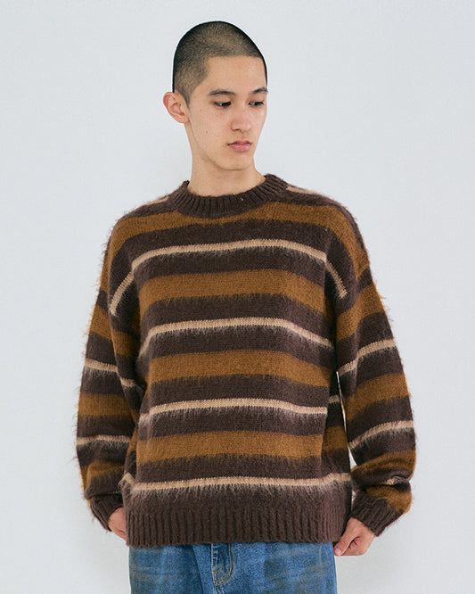 “COFWI” LUNA STRIPE KNIT / BROWN