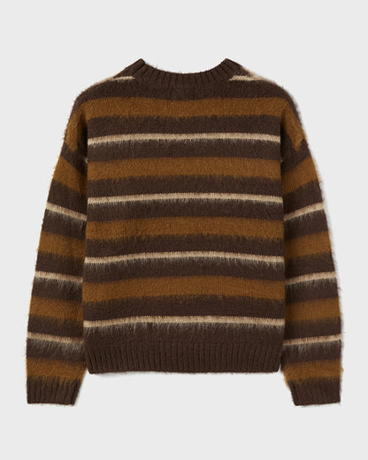 “COFWI” LUNA STRIPE KNIT / BROWN