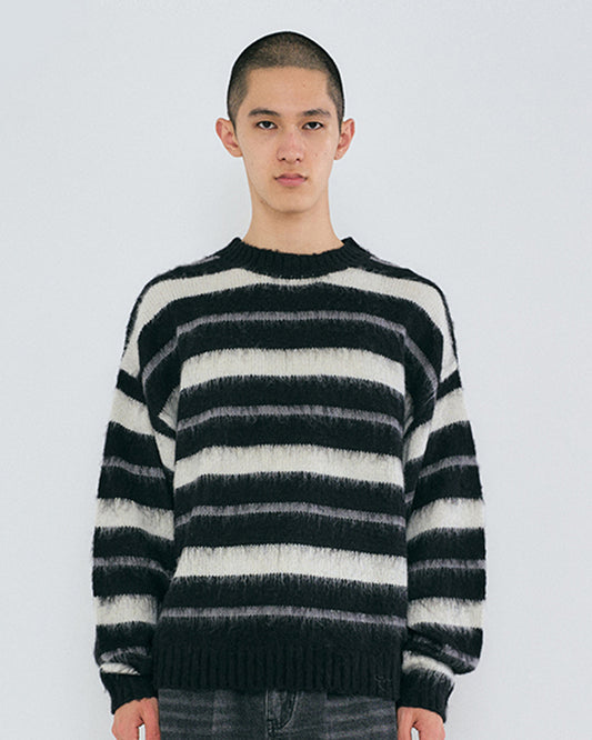 “COFWI” LUNA STRIPE KNIT / BLACK