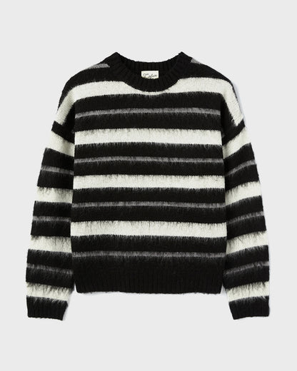 “COFWI” LUNA STRIPE KNIT / BLACK