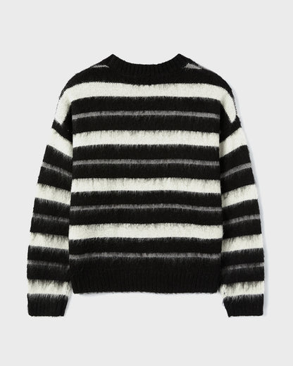 “COFWI” LUNA STRIPE KNIT / BLACK