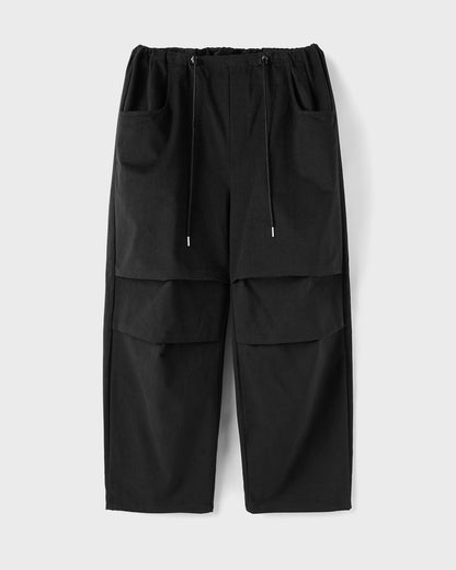 “COFWI” WAIST STRING PANTS / DARK BLACK