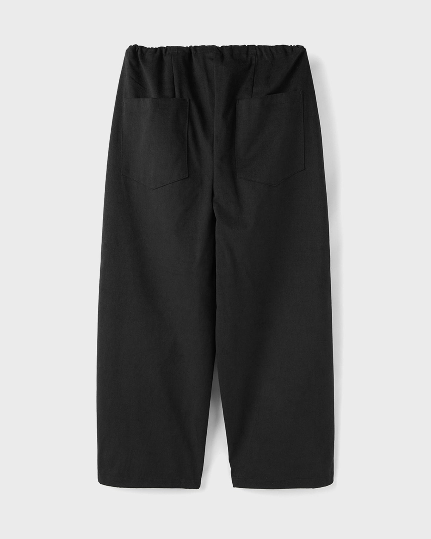 “COFWI” WAIST STRING PANTS / DARK BLACK