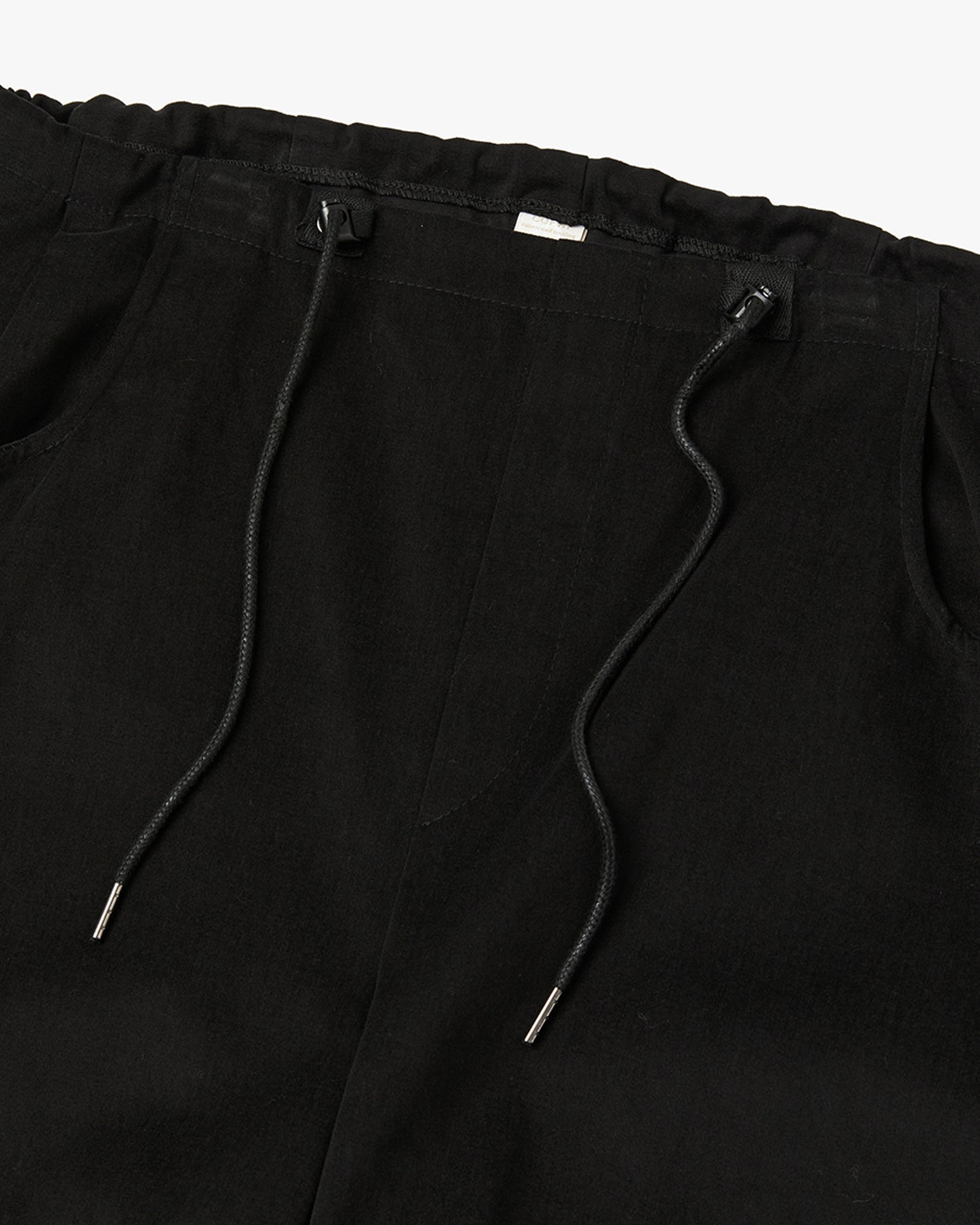 “COFWI” WAIST STRING PANTS / DARK BLACK