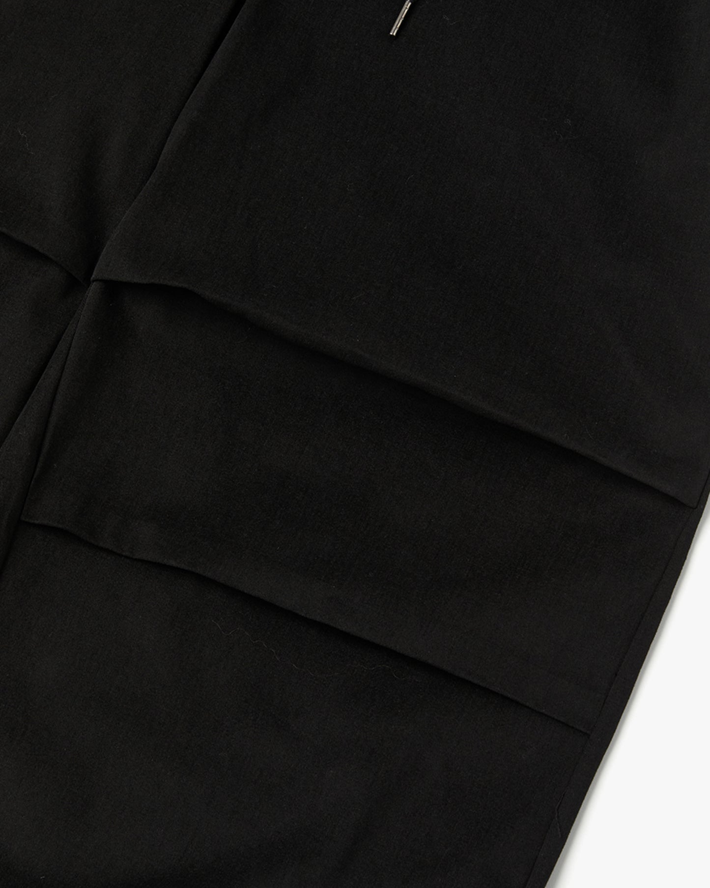 “COFWI” WAIST STRING PANTS / DARK BLACK