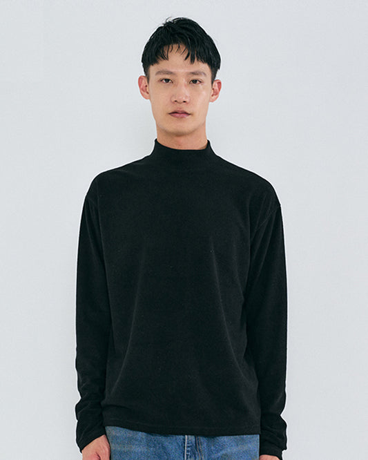 “COFWI” HALF WARMER TURTLENECK / BLACK