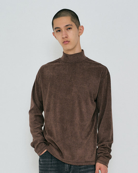 “COFWI” HALF WARMER TURTLENECK / BROWN