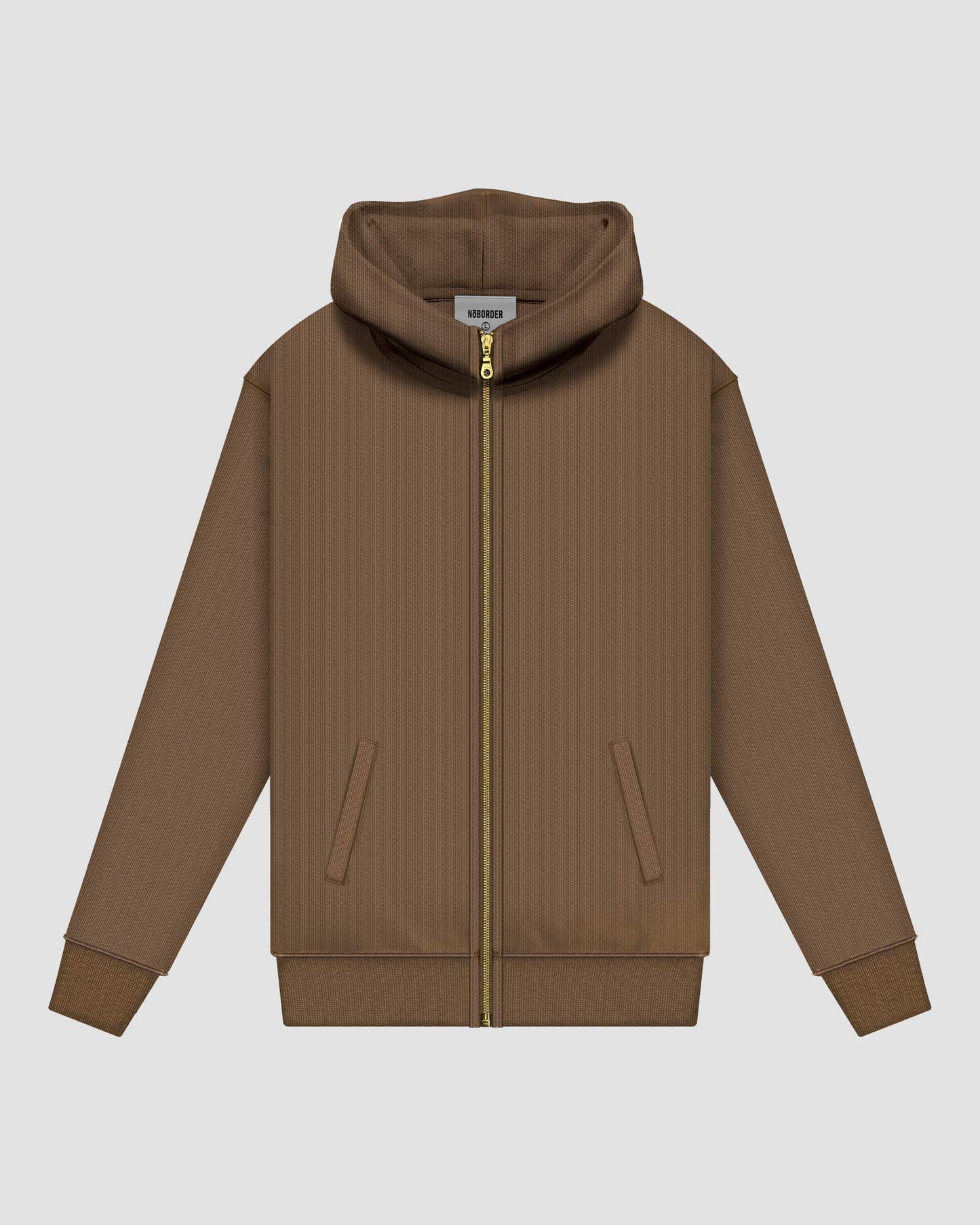 “NOBORDER” FULLZIP HOODIE / BEIGE