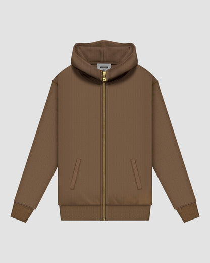 “NOBORDER” FULLZIP HOODIE / BEIGE