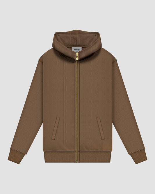 “NOBORDER” FULLZIP HOODIE / BEIGE