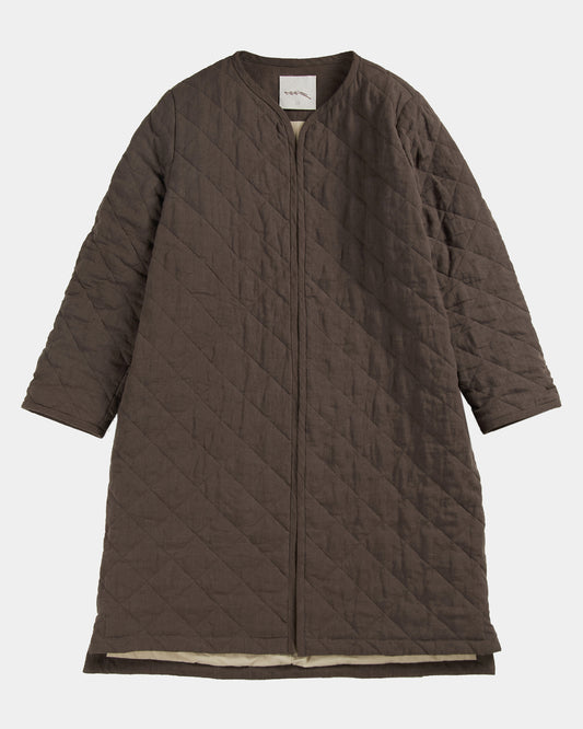 “MAYI” LLONG QUILTING COAT / BROWN (Womens)