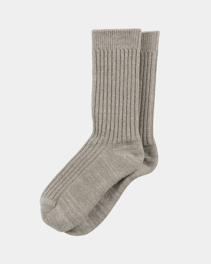 “MAYI” HEAVY LINEN SOCKS / BEIGE