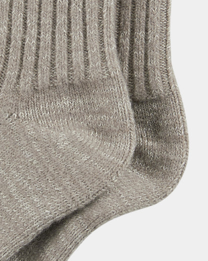 “MAYI” HEAVY LINEN SOCKS / BEIGE