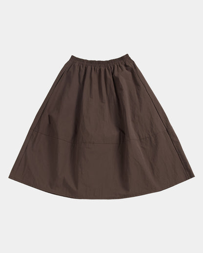 “MAYI” KNITTED TWILL SKIRT / RED BROWN (Womens)