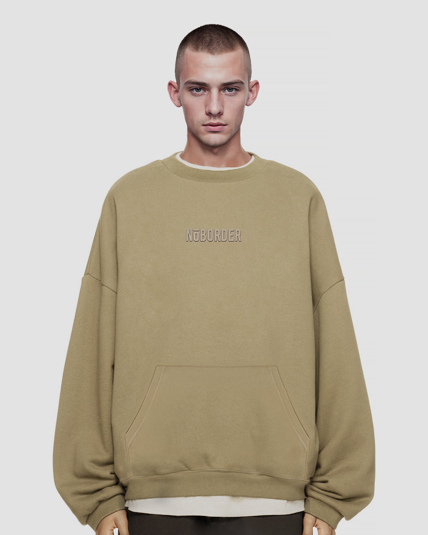 “NOBORDER” SWEAT / BEIGE