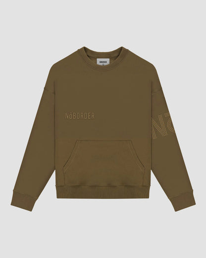 “NOBORDER” SWEAT / BROWN